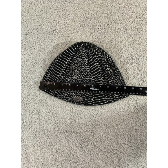 Harley Davidson Black and White Beanie Hat Attire Snakeskin Design One Size - Picture 10 of 12